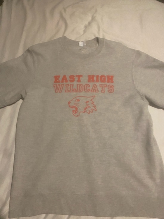 Disney Sweaters - Disney Grey Logo Tee with Navy Tag Detail